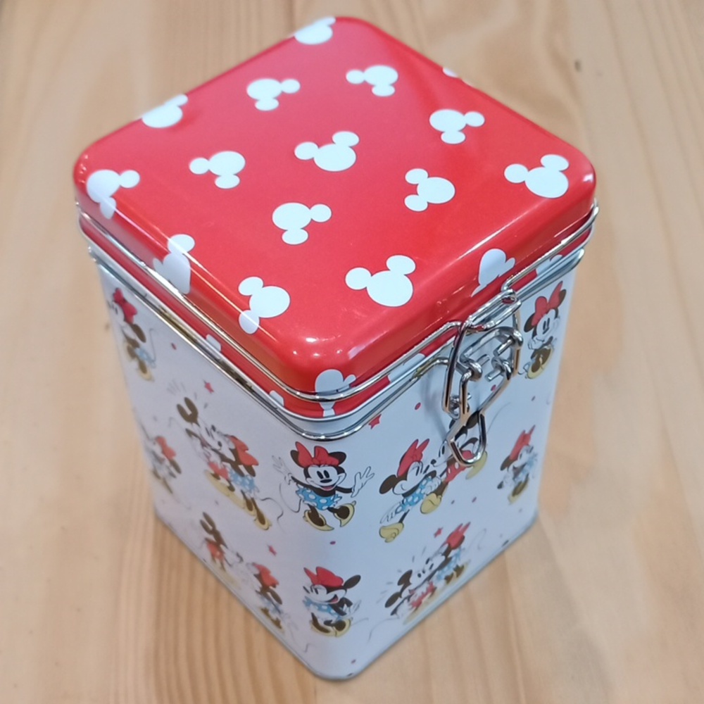 Disney Mickey Minnie Mouse Kitchen Tin Storage Canister Box Tea